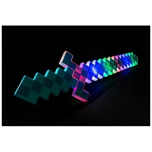 24" Light-Up Blue Pixel Sword - Image 3
