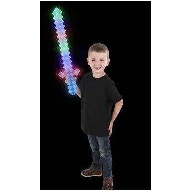 24" Light-Up Blue Pixel Sword - Image 4