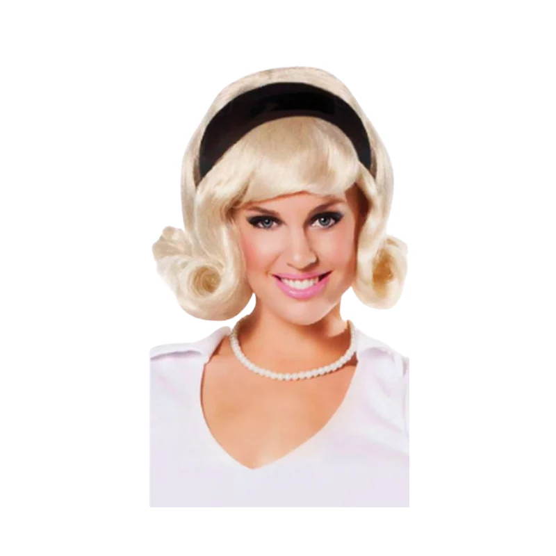 50's Flip Wig with Headband - Image 2