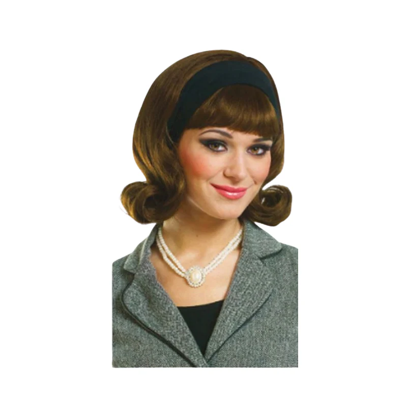 50's Flip Wig with Headband - Image 3