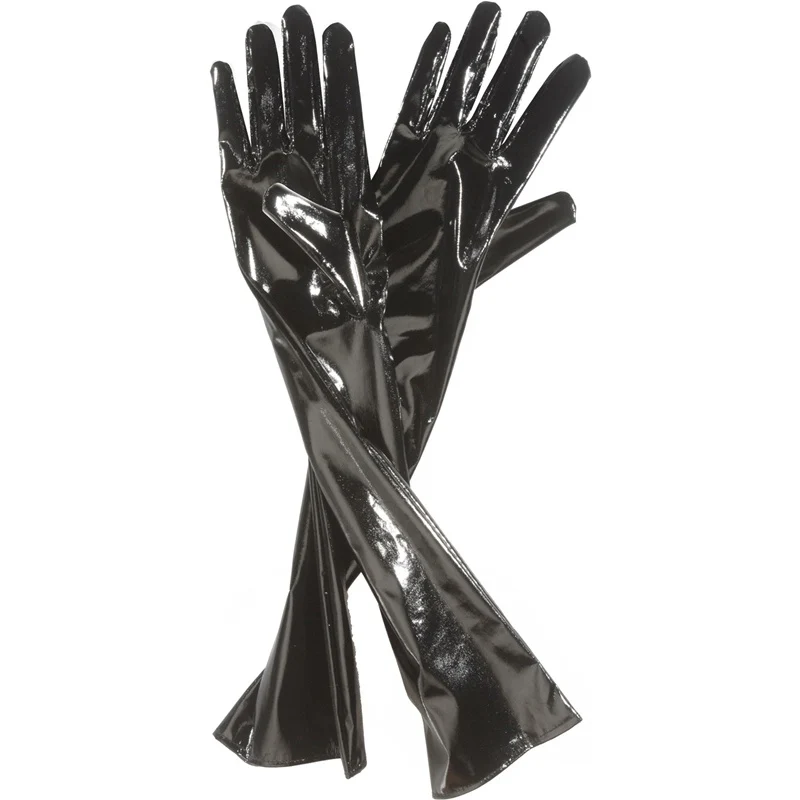 Black Leatherette Gloves