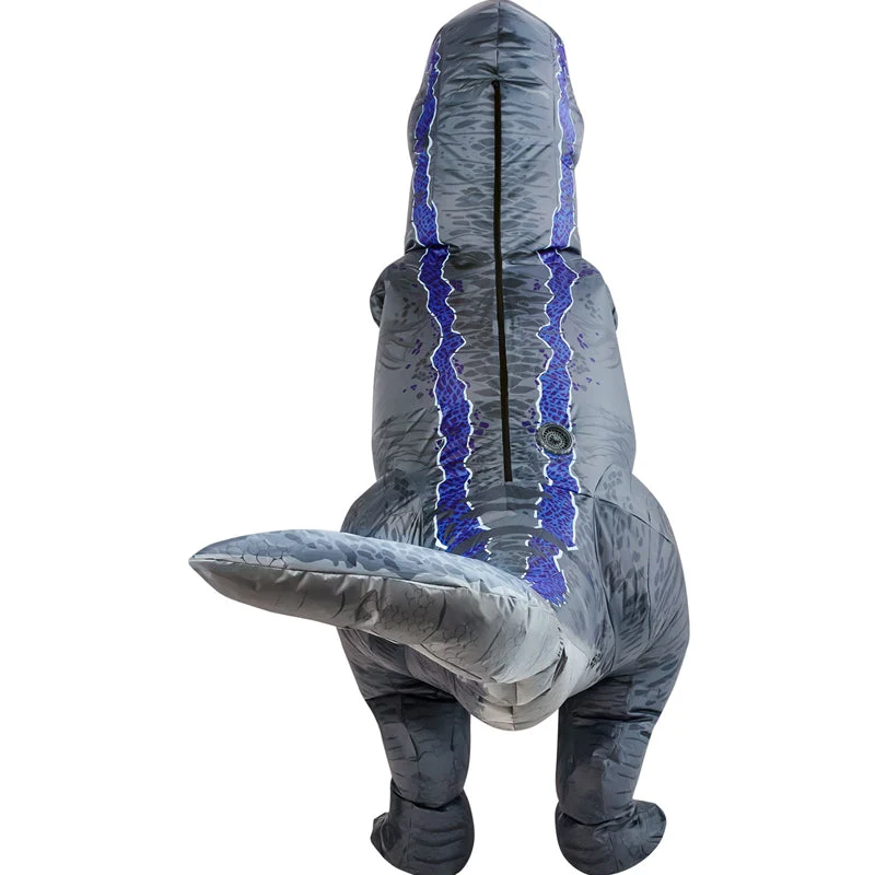 Blue Adult Inflatable Dinosaur Costume from Jurassic World - Image 2