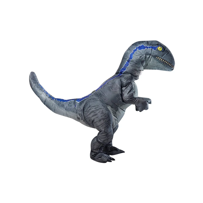 Blue Adult Inflatable Dinosaur Costume from Jurassic World - Image 3