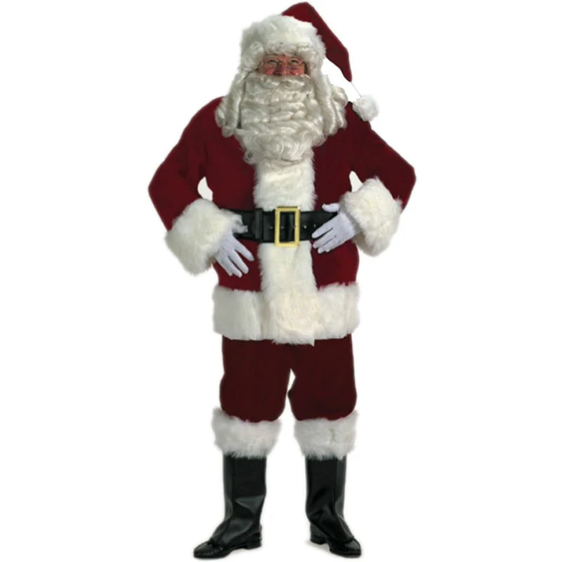 Burgundy Velvet Santa Suit