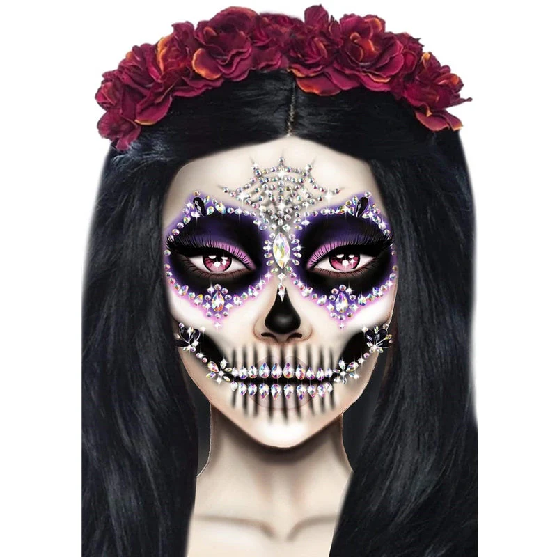Calavera Adhesive Face Jewels
