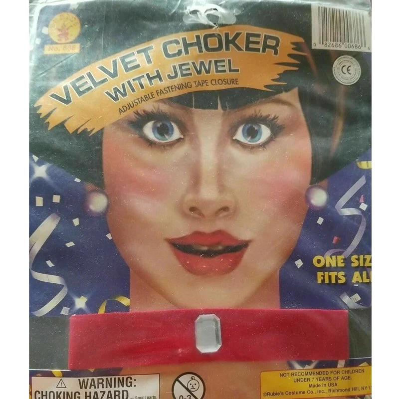 Choker Velvet Red