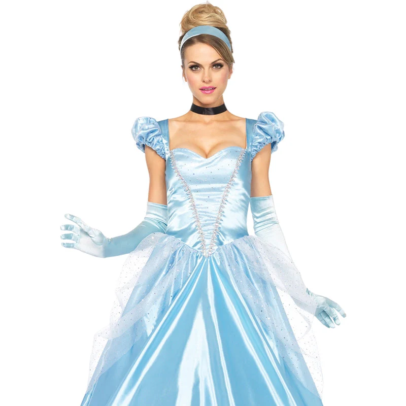 Classic Cinderella, Long Satin Ball Gown