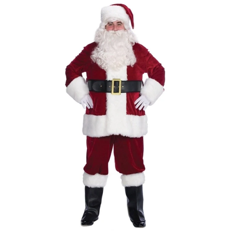 Complete 10 Piece Santa Suit - Velvet