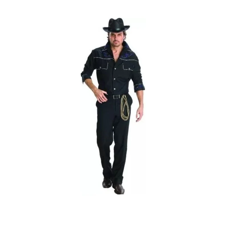 Cowboy Black 2pc Adult Costume Size XL
