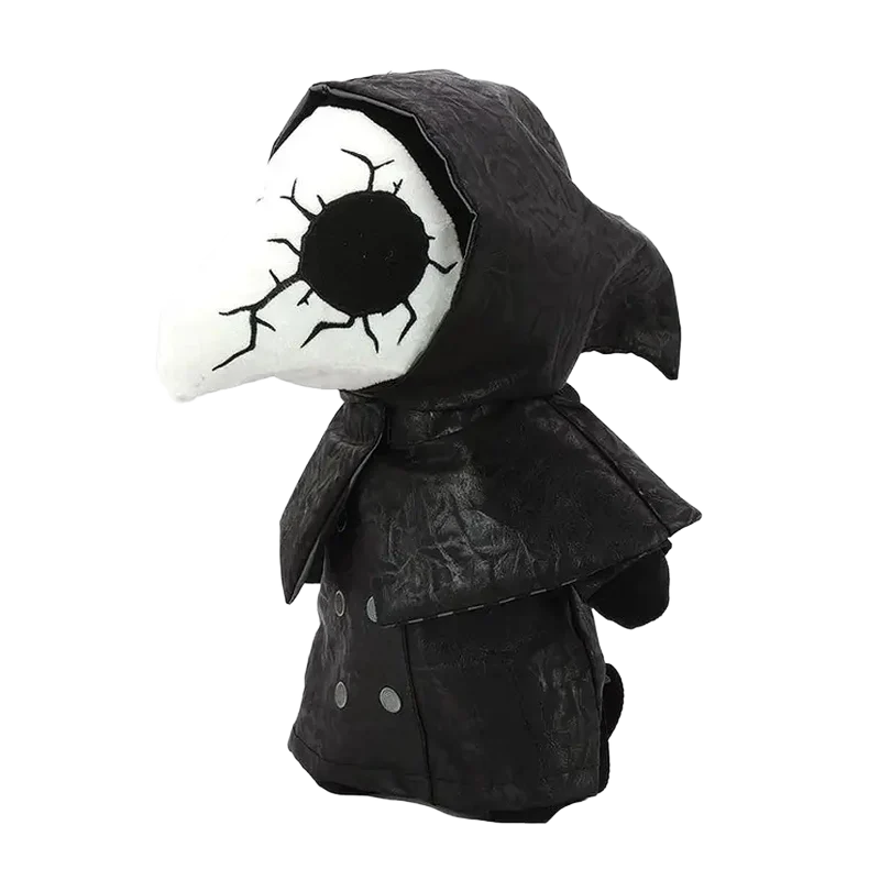 Cracked Eyes Plague Doctor Plush Backpack - Image 2