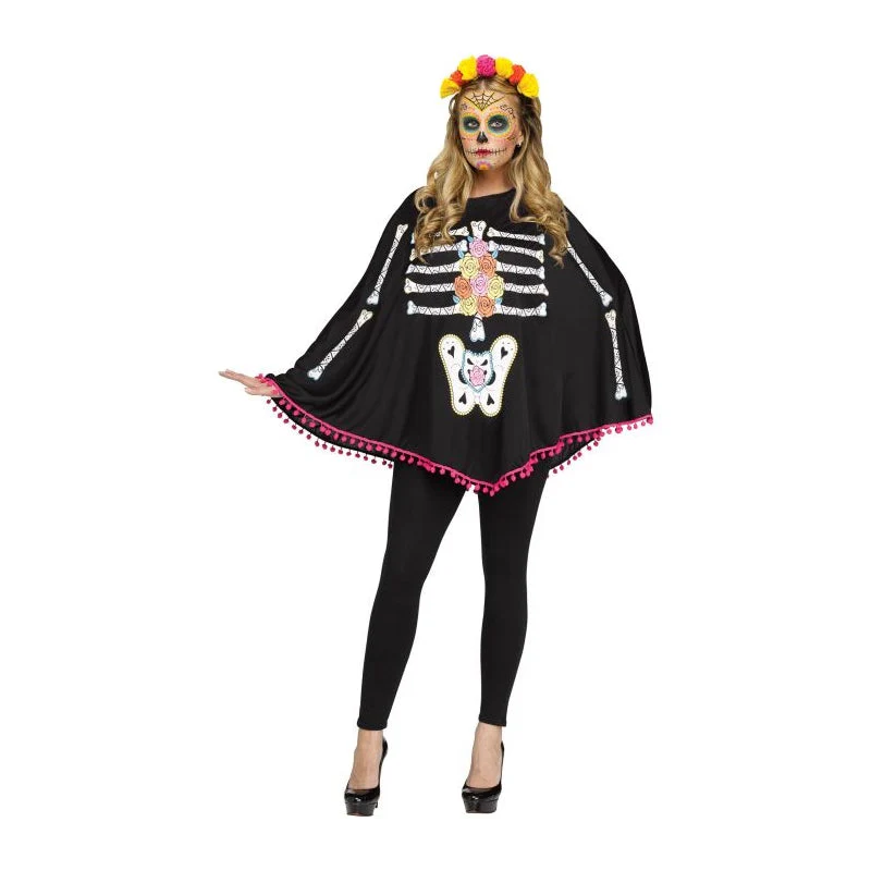 Day of the Dead Skeleton Poncho
