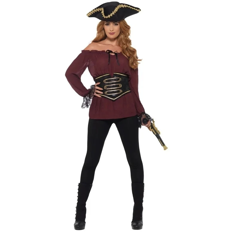 Deluxe Ladies Pirate Shirt - Image 2