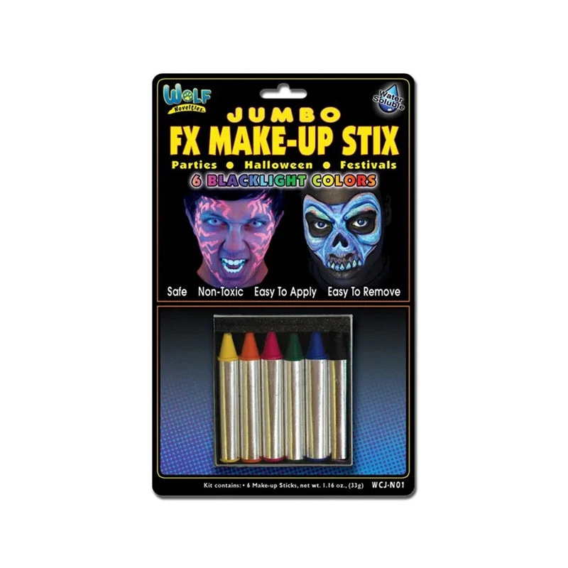 Face Paint Crayons (6pk) Jumbo Neon