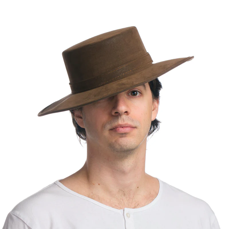Faux Leather Spanish Hat - Image 2
