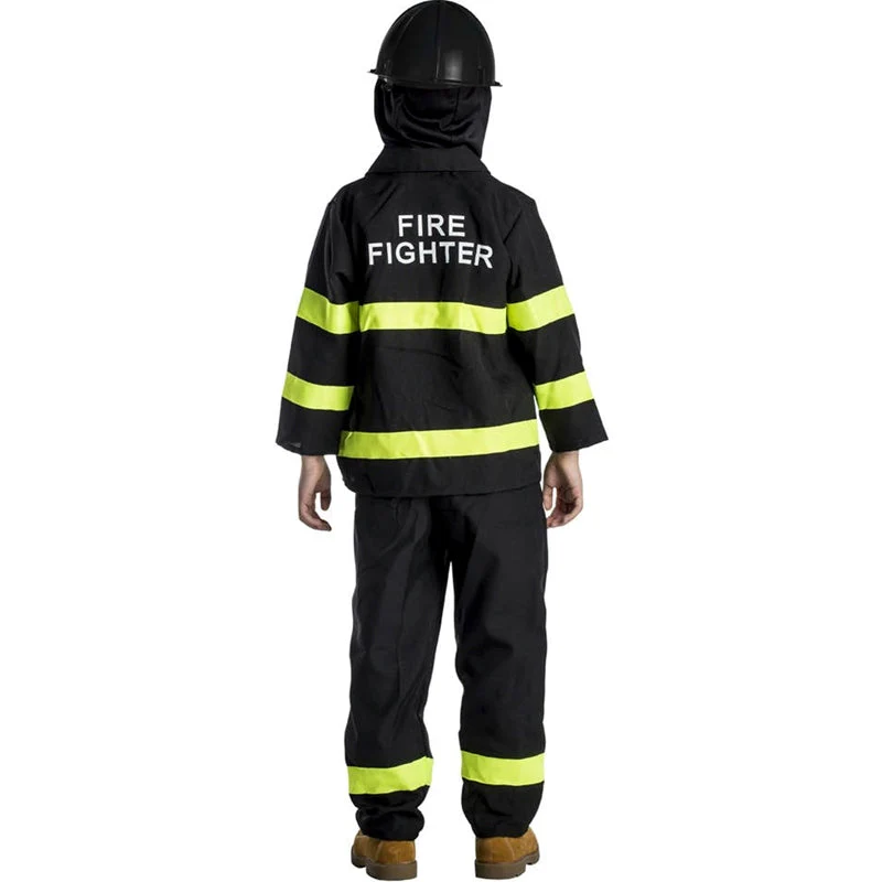 Fire Fighter Deluxe Kids Costume - Image 2