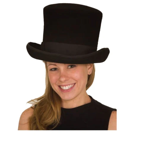 Flared Wool Felt Top Hat - Image 2