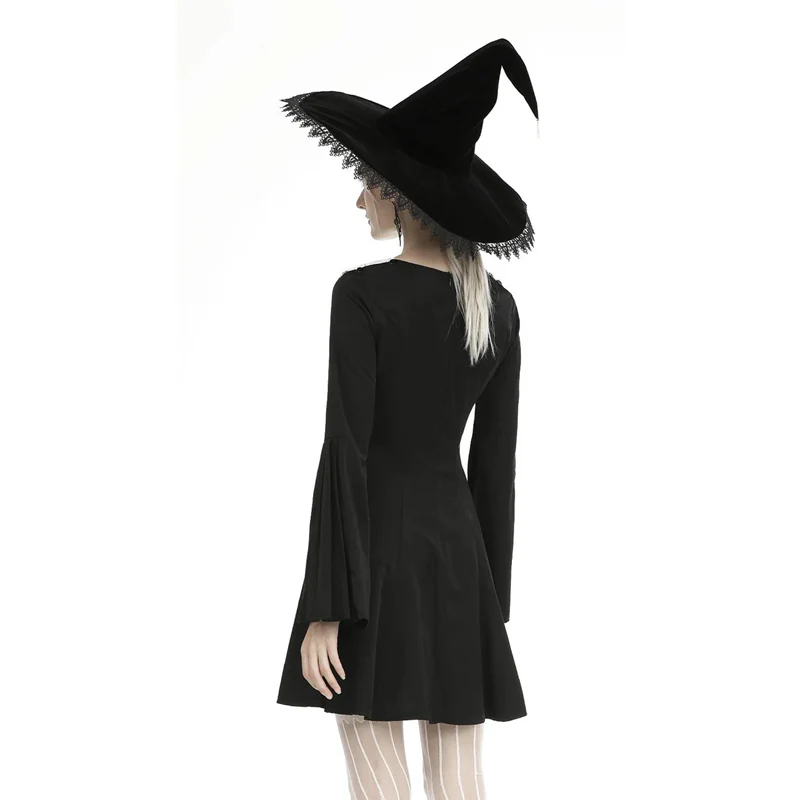 Goth Cross White Doll Collar Dress Adult - Image 2