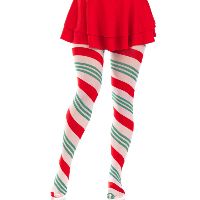 Holiday Ribbon Striped Tights - Image 2