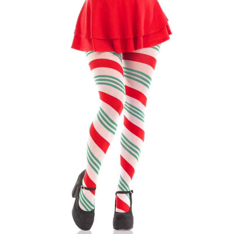 Holiday Ribbon Striped Tights - Image 3