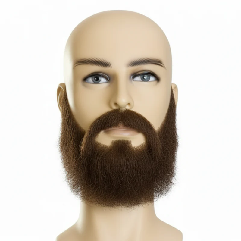 Human Hair Beard and Moustache Set - Image 3