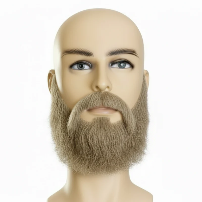Human Hair Beard and Moustache Set - Image 4