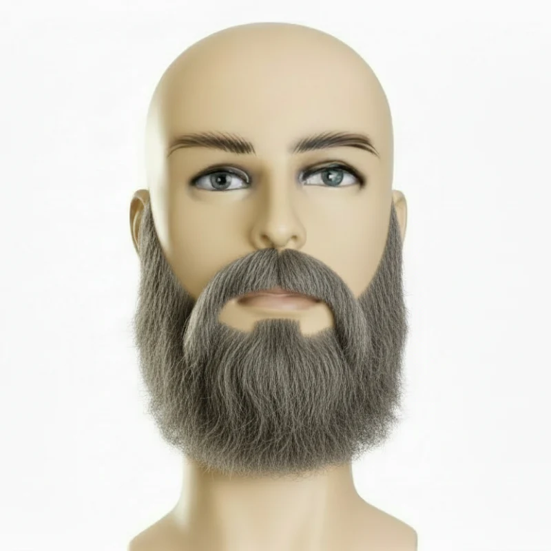 Human Hair Beard and Moustache Set - Image 6