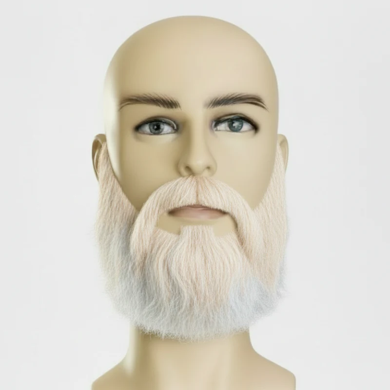 Human Hair Beard and Moustache Set - Image 8