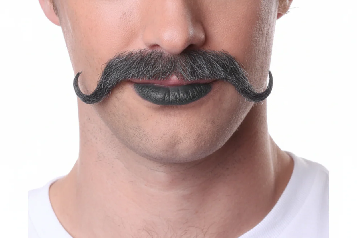 Human Hair Imperial Mustache - Image 3