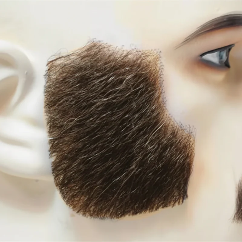 Human Hair Sideburns - Deluxe - Image 3