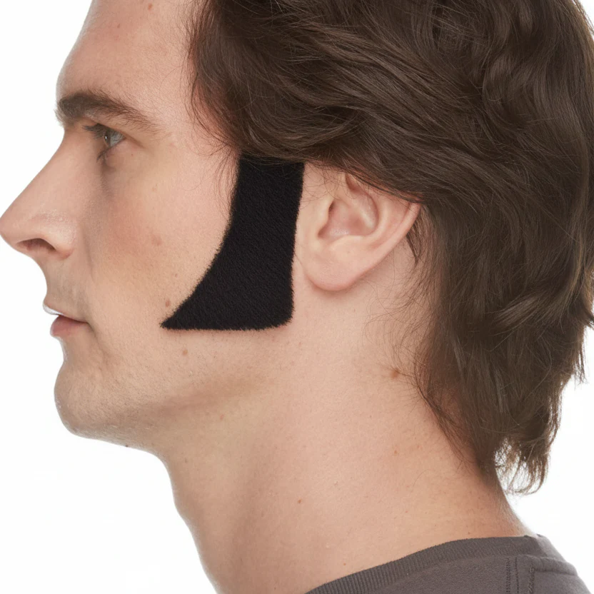 Human Hair Sideburns Mutton Chops - Image 2