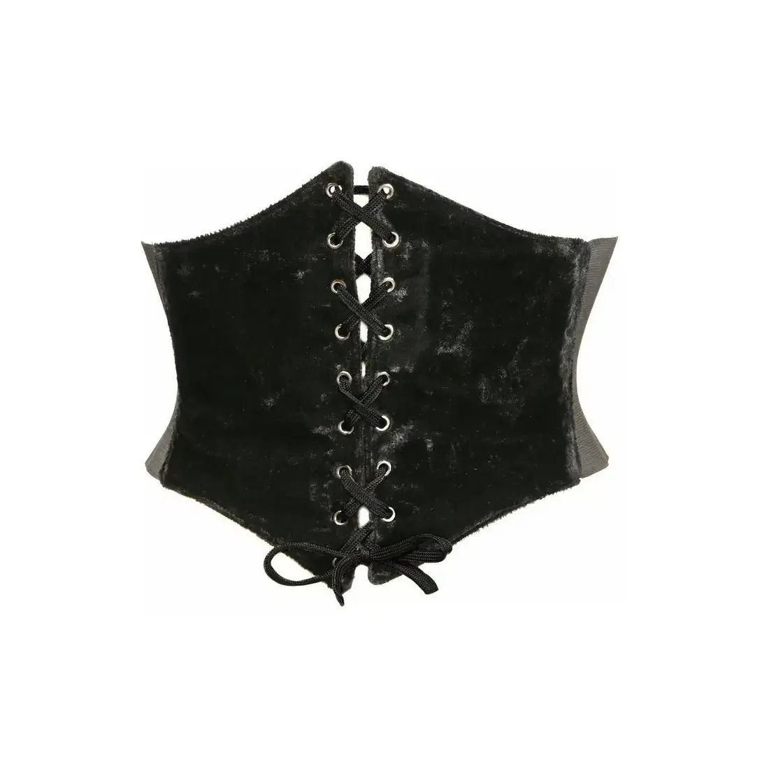Lavish Black Velvet Corset Belt Cincher