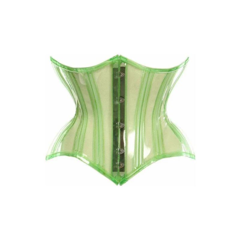 Lavish Green Clear Curvy Underbust Waist Cincher Corset