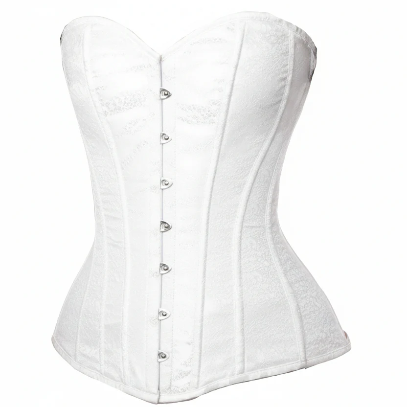 Lavish White Brocade Corset