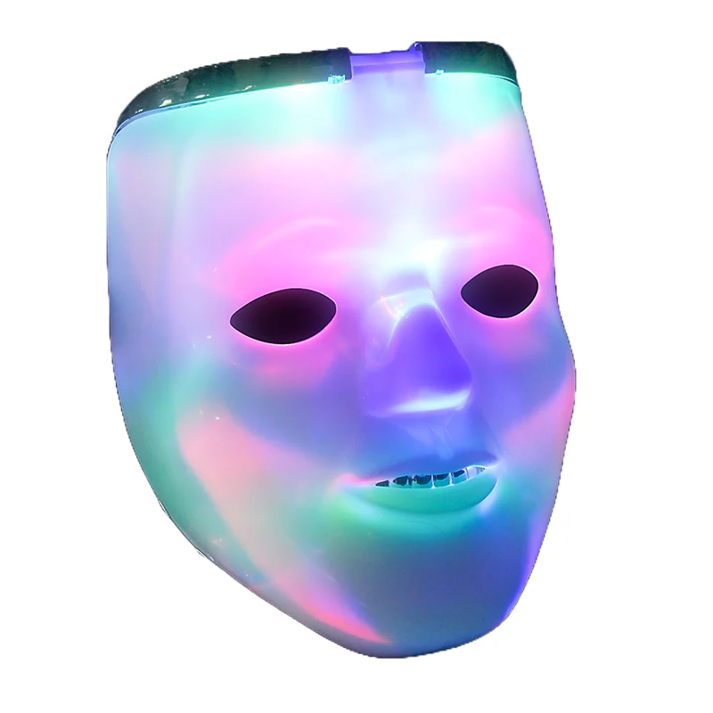Light-Up Double Silver Skull Mask - Image 2