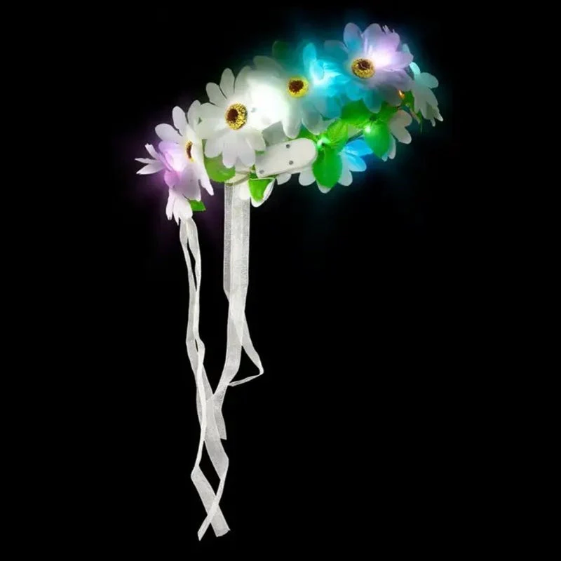 Light-Up Halo Floral Headpiece - Image 2