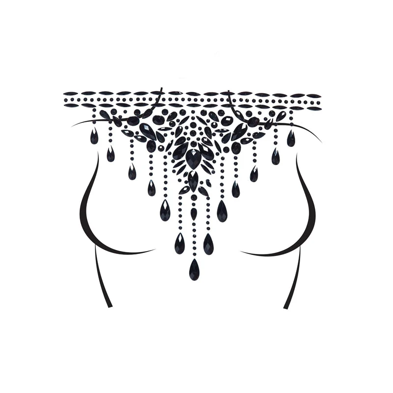 Masquerade Choker Rhinestone Stick-On Jewels - Image 2