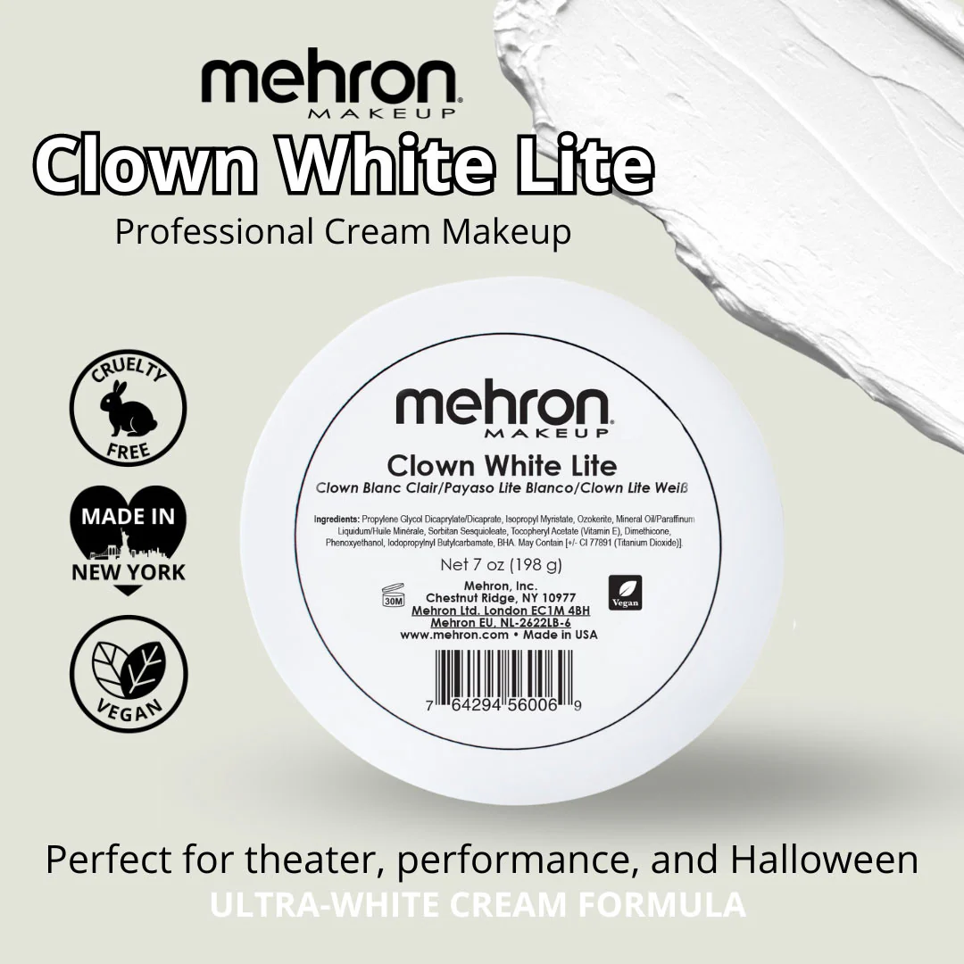Mehron Clown White Lite Clown Makeup - Image 3