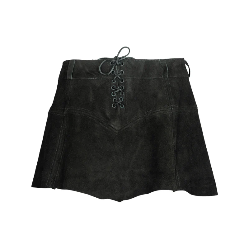 Nuala Suede Leather Skirt