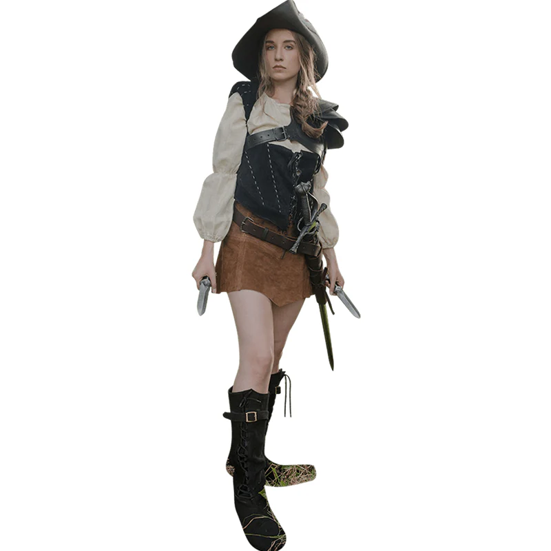 Nuala Suede Leather Skirt - Image 4