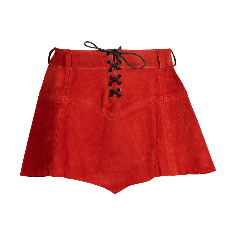 Nuala Suede Leather Skirt - Image 5
