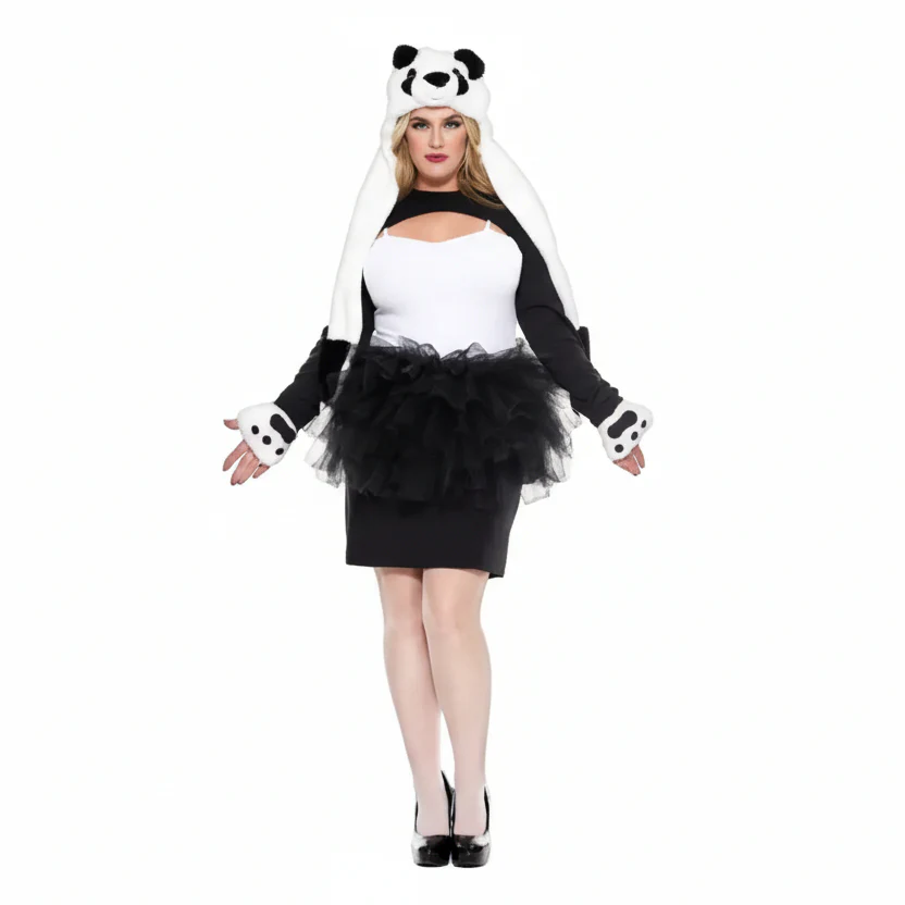 Panda Cutie (3pc) Adult Plus Size Costume