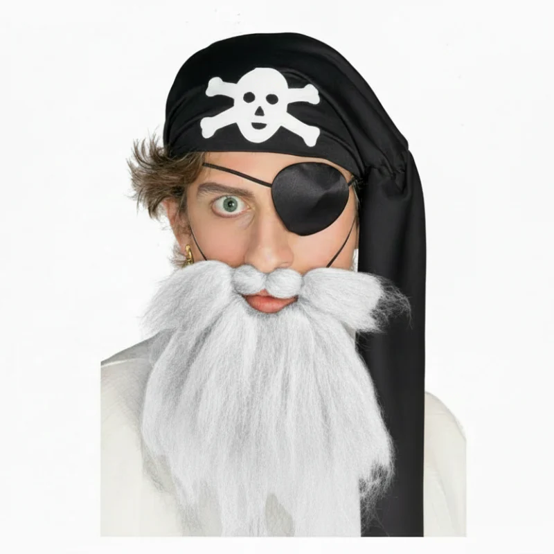 Pirate Beard & Moustache Set - Image 4