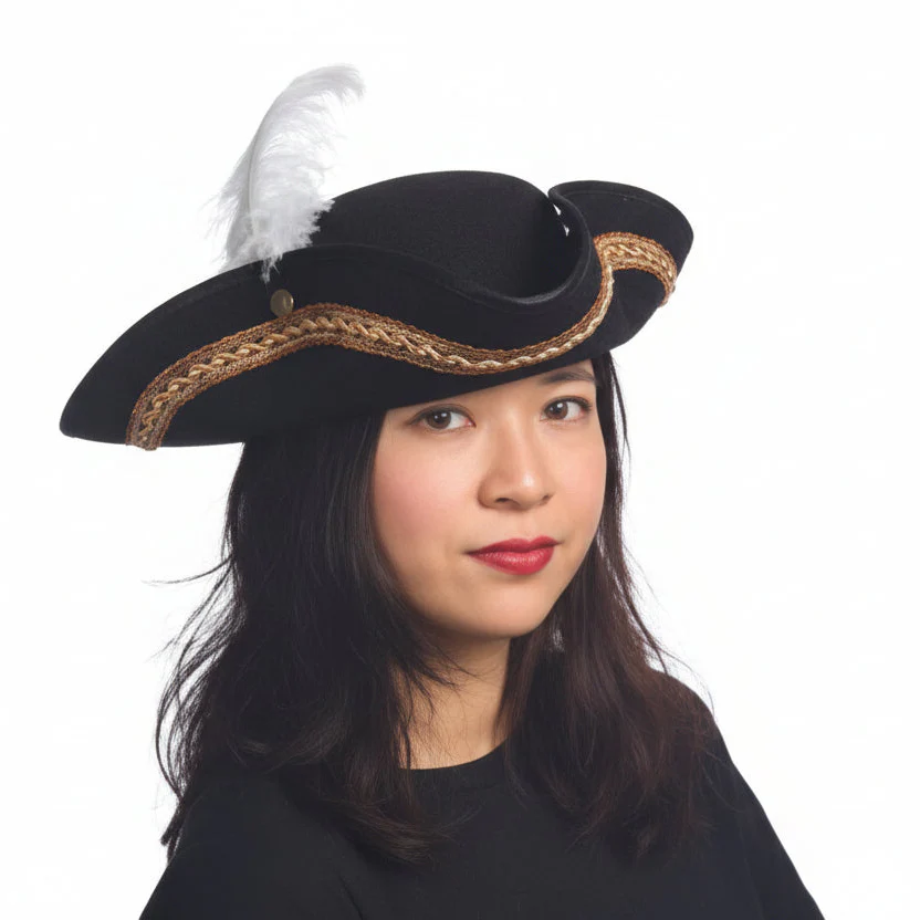 Pirate Hat Leatherlike Black