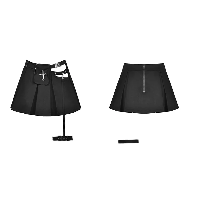 Rebel Rock Black Pleated Skirt Adult - Image 2