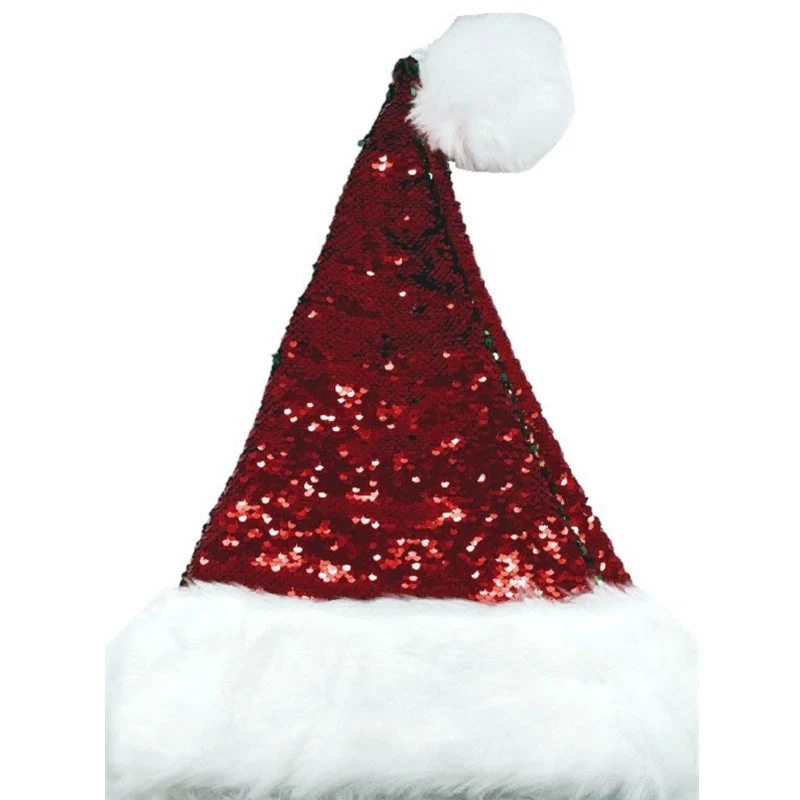 Santa Hat with Flip Sequins