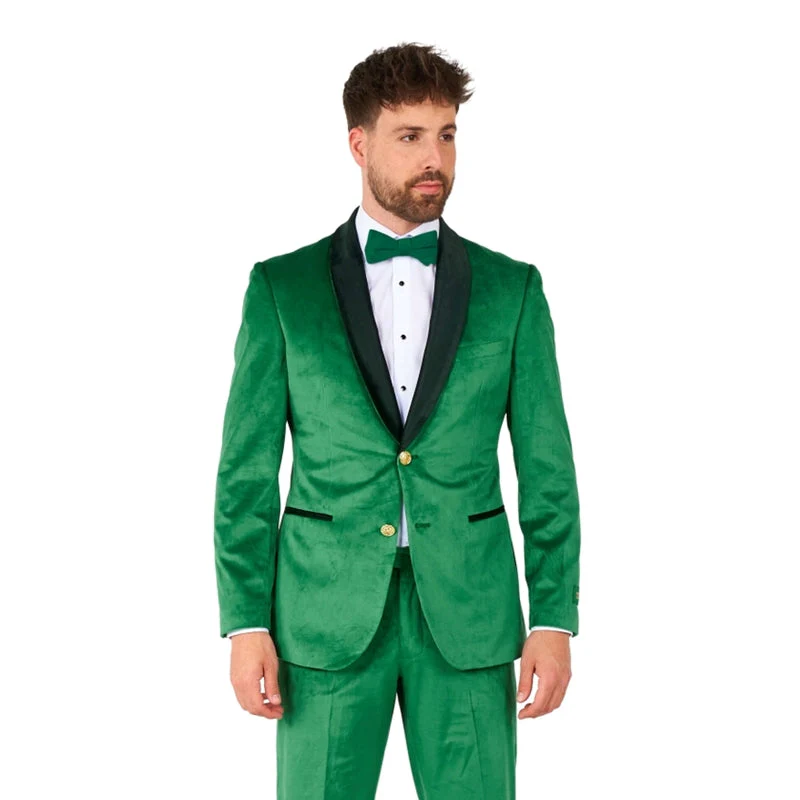 Velvet Verdant Tuxedo Suit - Image 3