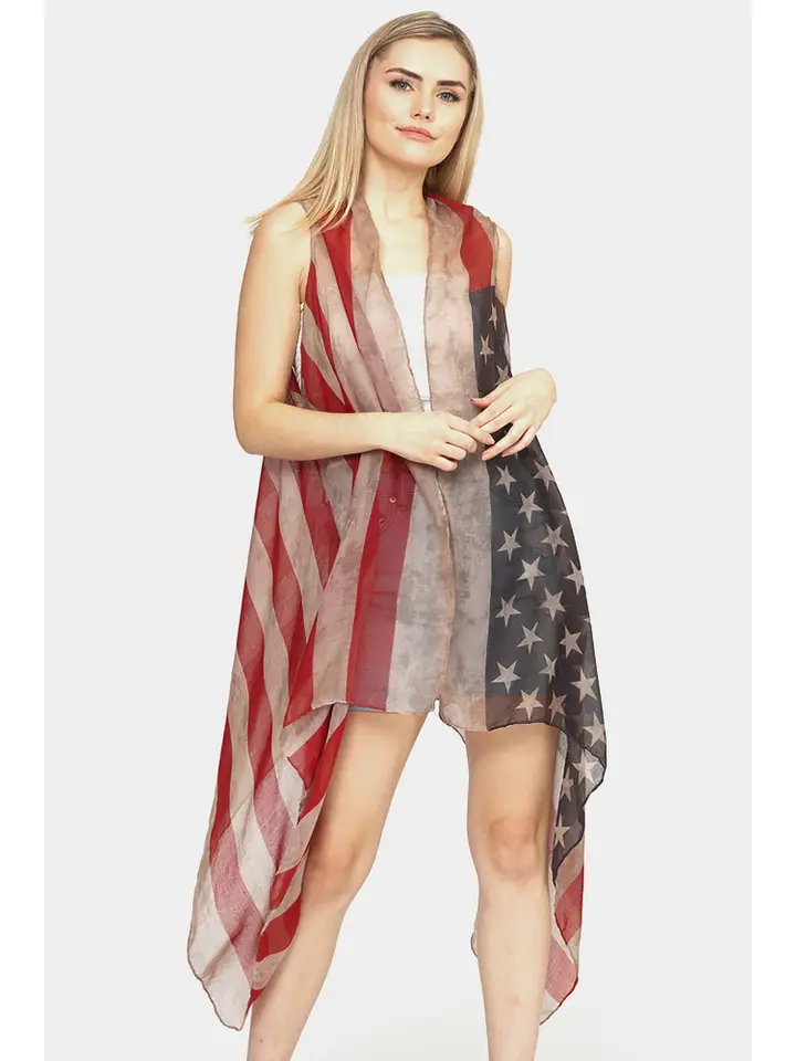 Vintage American Flag Vest - Image 2