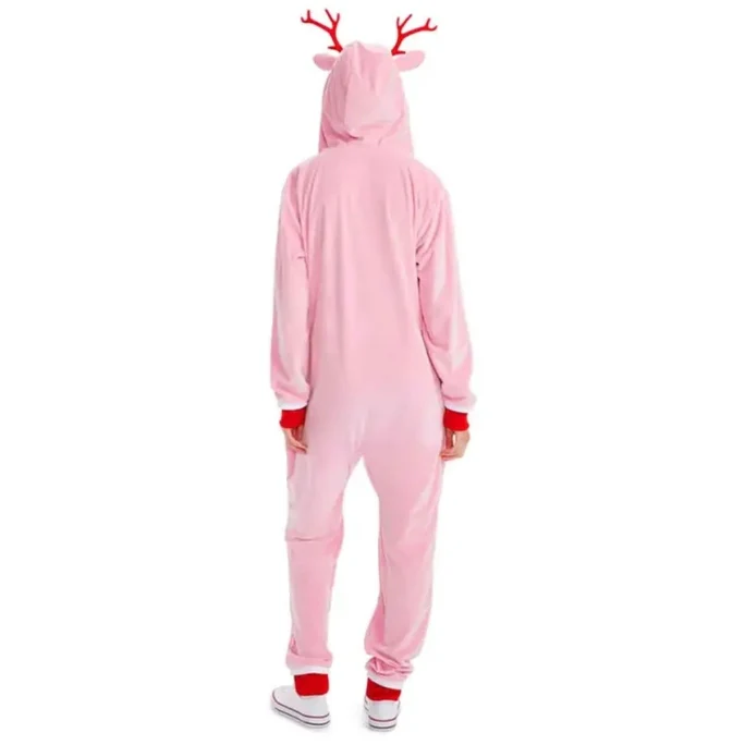 Women’s Pink Rudolph Jumpsuit - Image 2